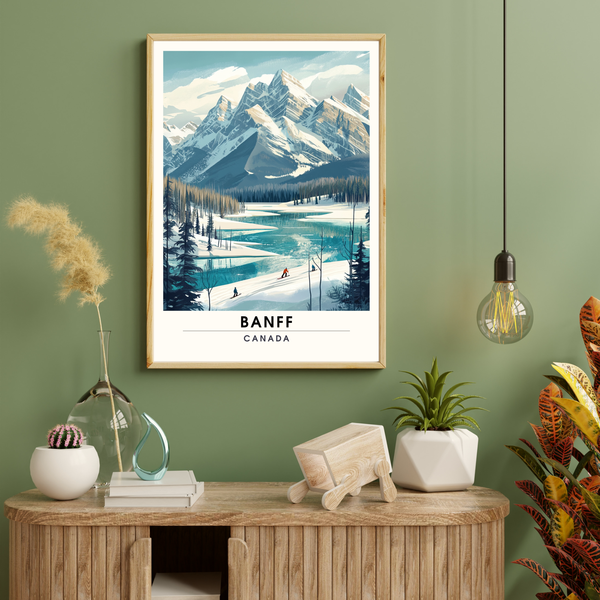 Affiche Banff, Suisse | impression Banff, Affiche de ski