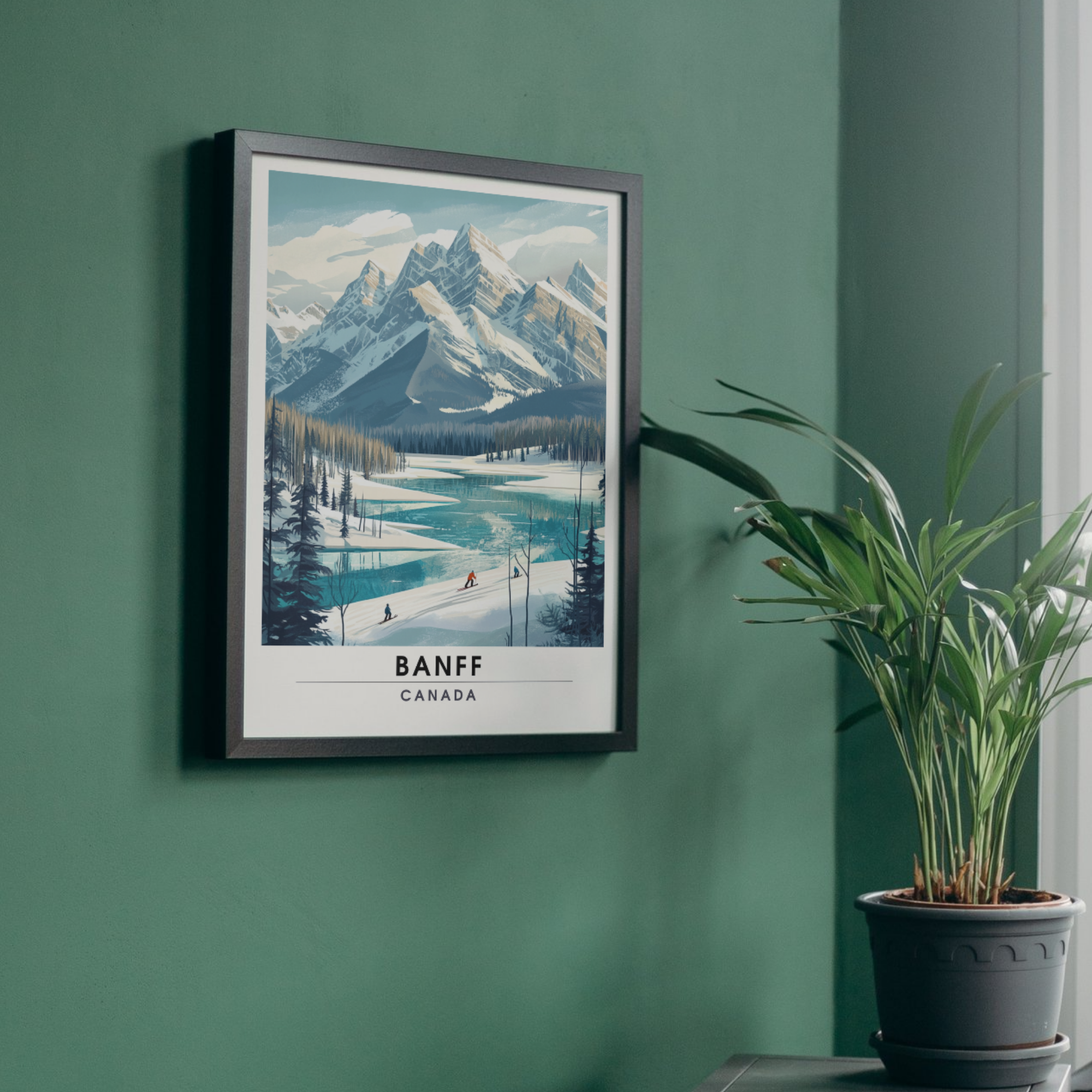 Affiche Banff, Suisse | impression Banff, Affiche de ski