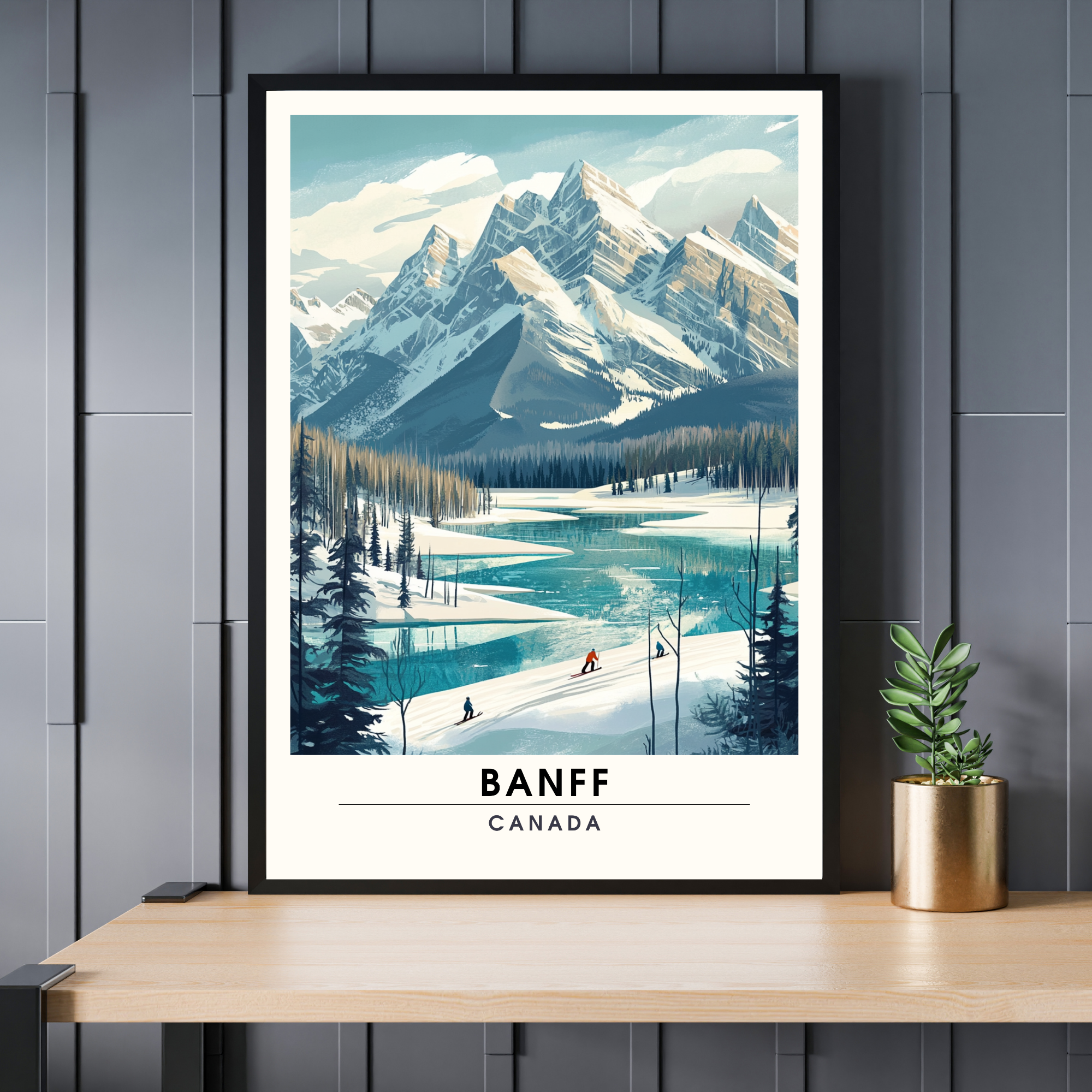 Affiche Banff, Suisse | impression Banff, Affiche de ski